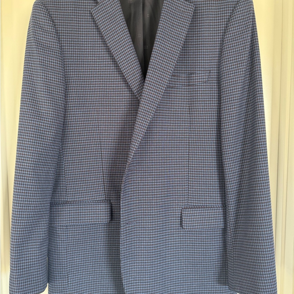 Tommy Hilfiger Navy Houndstooth Blazer